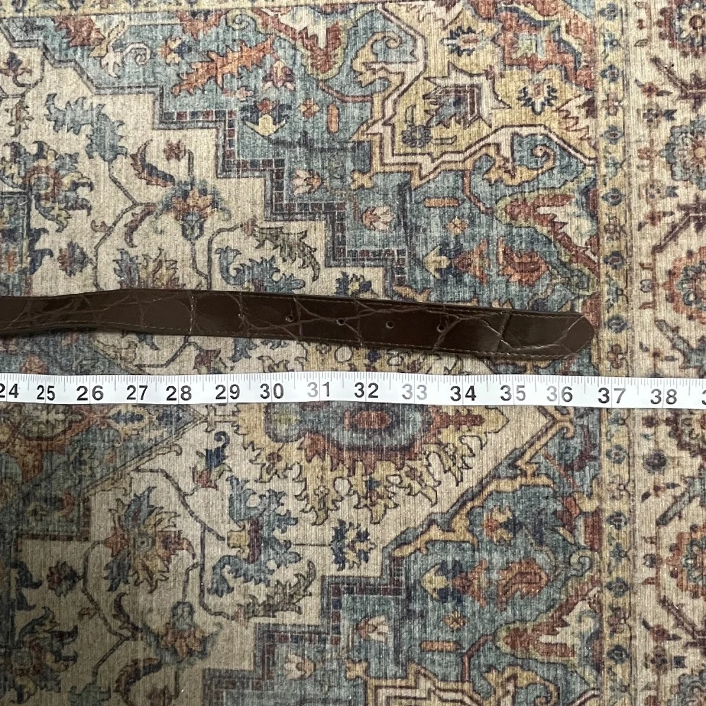 Women's Brown Vinyl Belt 37" - Picture 12 of 16